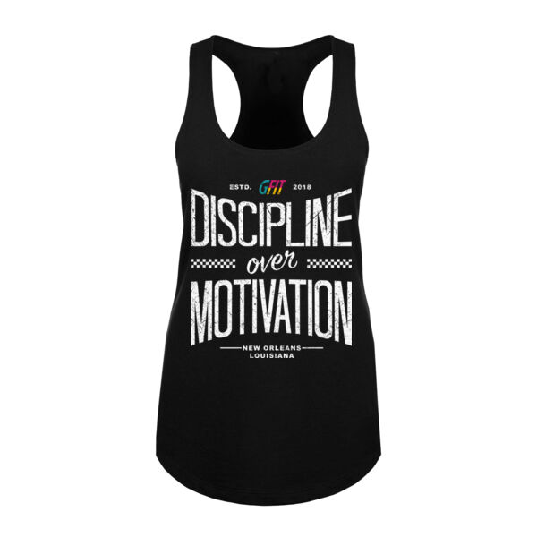 DISCIPLINE OVER MOTIVATION - WOMEN'S FITTED TANK - $YF5WGE$ Thumbnail